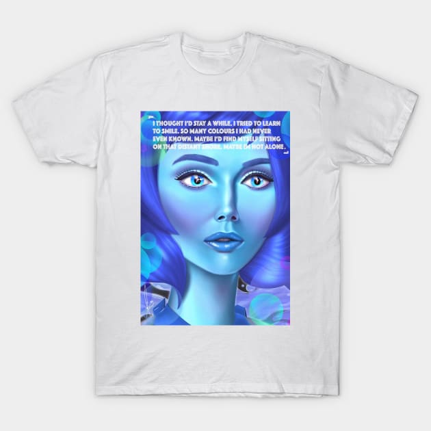 Lapis Lazuli Portrait T-Shirt by Romeow